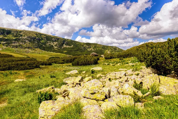 Paisaje con las espectaculares montañas Parang en Rumania —  Fotos de Stock