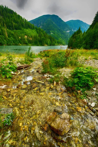 Beautiful mountain landscape with a river — Stock Photo, Image