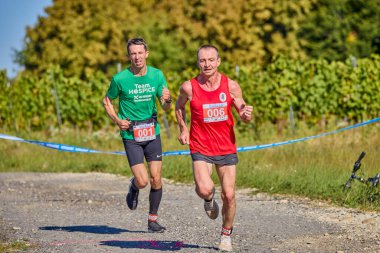 26 Eylül 2021: Romanya, Marcea, yarışma versiyonu no. Bir. Yerel bir spor, 12 km 'lik bir yarış. yarışmadan resimler.