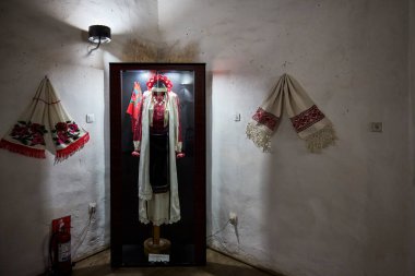 Hunedoara, Romania. January 8-2022. Corvinilor Castle, also called Huniazilor Castle. Is the medieval fortress of Hunedoara, one of the most important monuments of Gothic architecture in Romania.