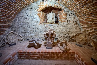 Hunedoara, Romania. January 8-2022. Corvinilor Castle, also called Huniazilor Castle. Is the medieval fortress of Hunedoara, one of the most important monuments of Gothic architecture in Romania.