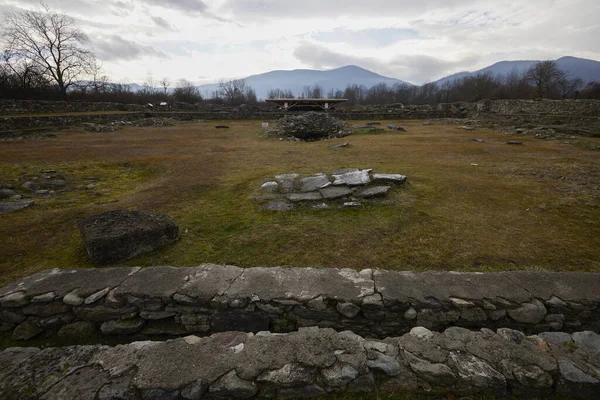 Hunedoara Rumania Enero 2022 Las Ruinas Fortaleza Ulpia Traiana Sarmizegetusa —  Fotos de Stock