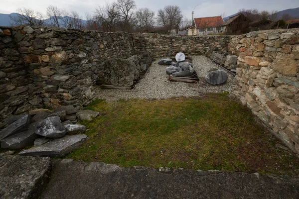 Hunedoara Romania January 2022 Ruins Fortress Ulpia Traiana Sarmizegetusa Roman — Stockfoto