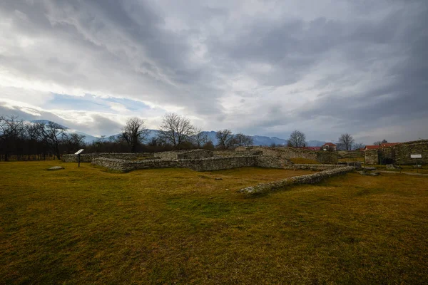 Hunedoara Romania January 2022 Ruins Fortress Ulpia Traiana Sarmizegetusa Roman — Stock Photo, Image
