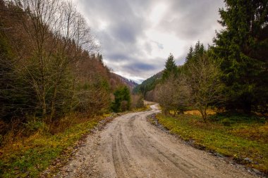 Mountain landscape in late autumn in the Carpathian Mountains, Romania