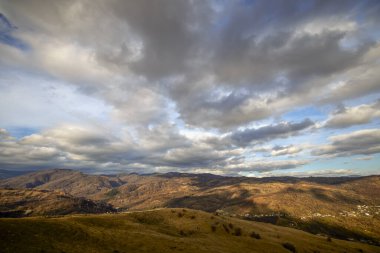 Mountain landscape in late autumn in the Carpathian Mountains, Romania