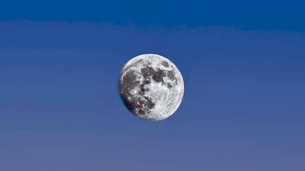 Landscape Full Moon Winter Day — Stockfoto