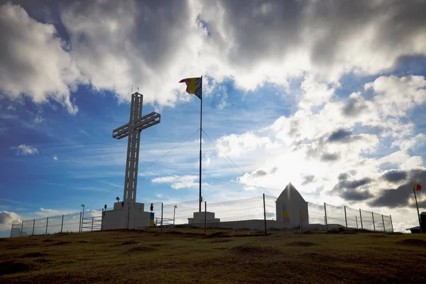 Una Gran Cruz Construida Honor Los Héroes Que Cayeron Segunda — Foto de Stock