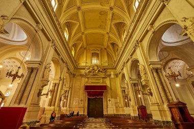 Palermo, Sicilya İtalya Mart-19-2022. Kentin turistik merkezli görüntüleri.