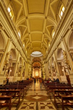 Palermo, Sicilya İtalya Mart-19-2022. Kentin turistik merkezli görüntüleri.