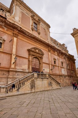 Palermo, Sicilya İtalya Mart-19-2022. Kentin turistik merkezli görüntüleri.