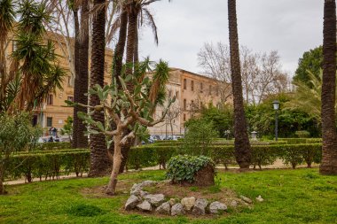 Palermo, Sicilya İtalya Mart-19-2022. Kentin turistik merkezli görüntüleri.
