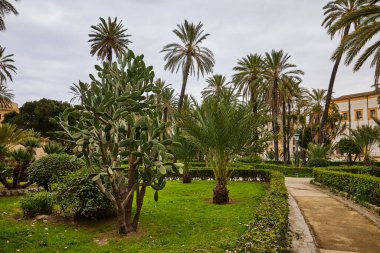 Palermo, Sicilya İtalya Mart-19-2022. Kentin turistik merkezli görüntüleri.