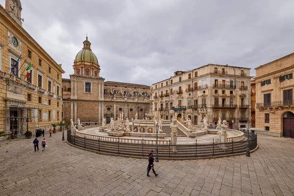 Palermo Sicilia Italia Marzo 2022 Imágenes Con Atracciones Turísticas Ciudad — Foto de Stock