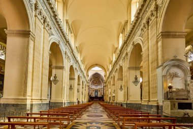 Katanya, Sicilya İtalya Mart-20-2022. Kentin turistik merkezli görüntüleri.