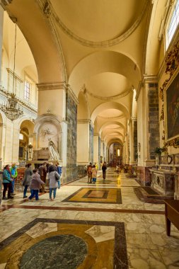 Katanya, Sicilya İtalya Mart-20-2022. Kentin turistik merkezli görüntüleri.