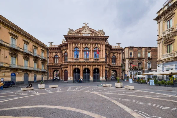 Catania Sicilia Italia Marzo 2022 Imágenes Con Atracciones Turísticas Ciudad — Foto de Stock