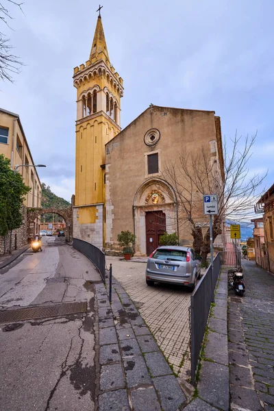Taormina Sicilië Italië Maart 2022 Foto Van Straten Van Taormina — Stockfoto