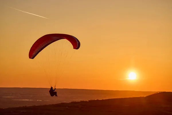 Valeni Arges Roumanie Avril 2022 Entraînement Soirée Certains Amateurs Parachutisme — Photo
