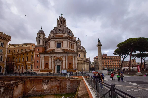 Rzym Włochy Marca 2022 Obrazy Budynkami Architekturą Rzymie Wiosenny Dzień — Zdjęcie stockowe
