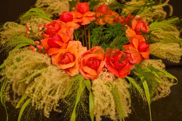 Piękne Abstrakcyjne Tło Kwiatami Rozmytym Dof — Zdjęcie stockowe