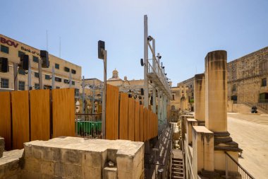 Valletta, Malta 08 Temmuz 2022. Malta 'nın başkenti Valletta' da çeşitli turistik merkezli resimler.
