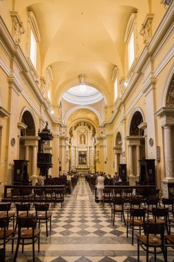 Valletta, Malta 08 Temmuz 2022. Malta 'nın başkenti Valletta' da çeşitli turistik merkezli resimler.