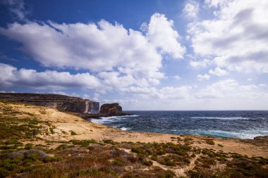 beautiful landscape with a rocky sea shore