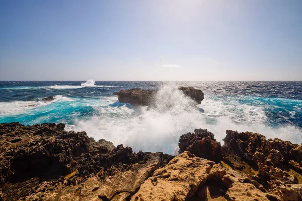 beautiful landscape with a rocky sea shore