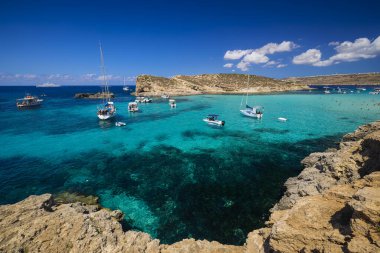Comino, Malta 11 JUL 2022. Images of the Famous Blue Lagoon. Malta.