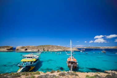 Comino, Malta 11 JUL 2022. Images of the Famous Blue Lagoon. Malta.