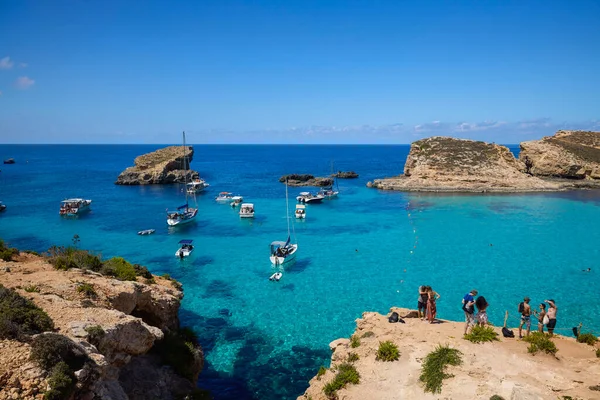 Comino Malta Jul 2022 Images Famous Blue Lagoon Malta — 图库照片
