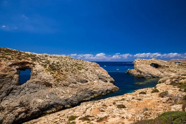 Comino Malta Jul 2022 Images Famous Blue Lagoon Malta — Stockfoto