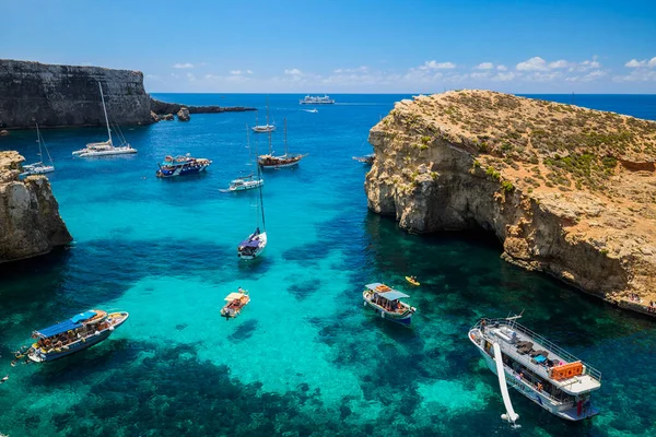 Comino Malta Jul 2022 Images Famous Blue Lagoon Malta — Stockfoto