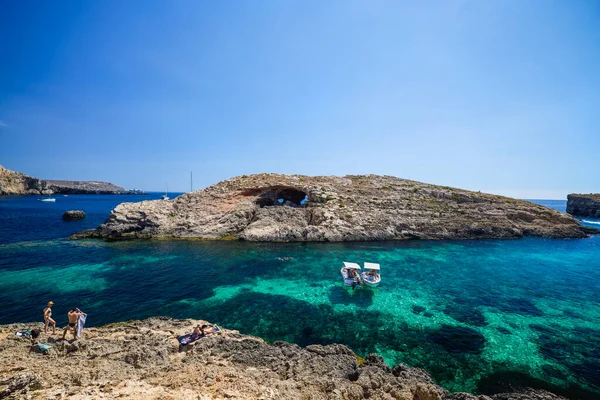 Comino Malta Jul 2022 Images Famous Blue Lagoon Malta — 图库照片