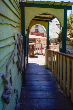 Popeye Village, Malta - July 9, 2022: Images of Popeye Village. Popeye Village is one of the most popular tourist attractions in Malta.