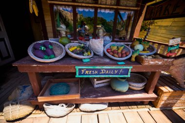 Popeye Village, Malta - July 9, 2022: Images of Popeye Village. Popeye Village is one of the most popular tourist attractions in Malta.