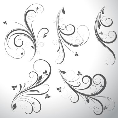 öğeleri swirls vektör