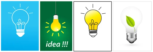 Ideia vetores de lâmpadas —  Vetores de Stock