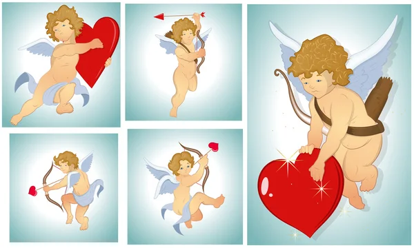 Vector victoriano Cupidos — Vector de stock