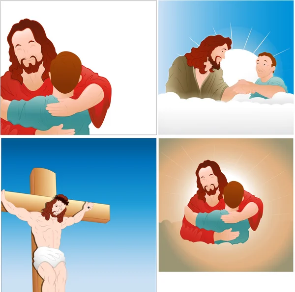 Jezus vectoren — Stockvector