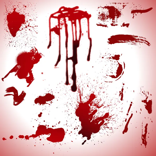 Gouttes de sang et taches Vecteurs — Image vectorielle