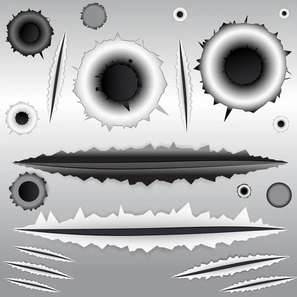 Bala e arranhões vetores — Vetor de Stock