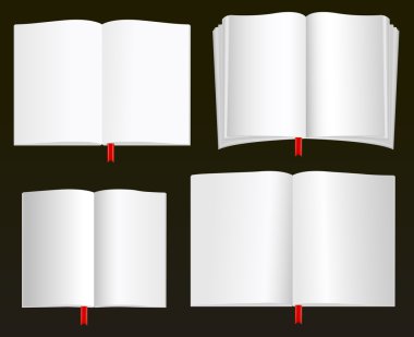 Açık kitap vektörler