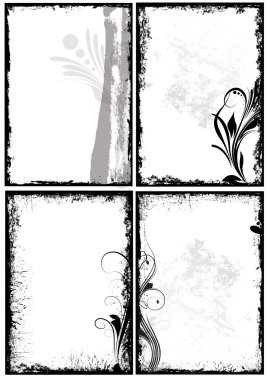 Grunge çerçeve vektörel çizimler