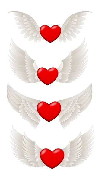 Heart with Wings Vectors — Stock Vector