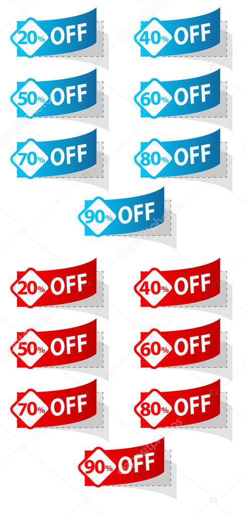 Discount Sticker Vectors Set