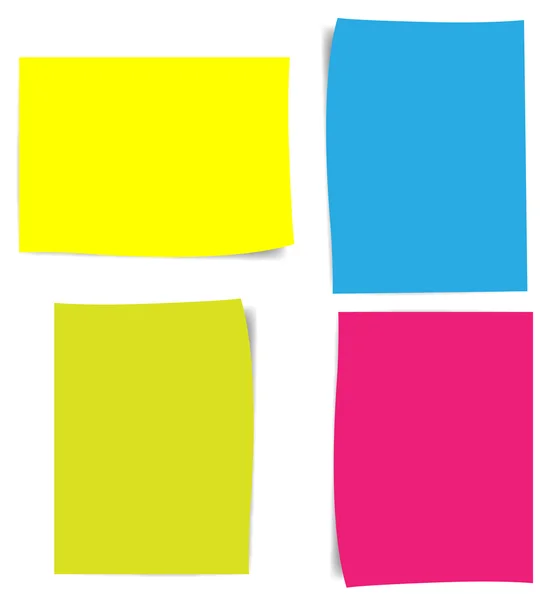 Notes colorées vecteurs papier — Image vectorielle