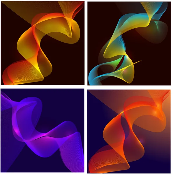 Vector Waves Lines Backgrounds — Stock Vector