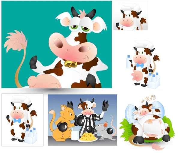 Vectores de vacas — Vector de stock